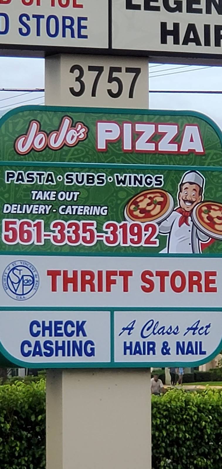 Jojos Pizza | restaurant | 3751 S Military Trail, Lake Worth, FL 33463, USA | 5613353192 OR +1 561-335-3192