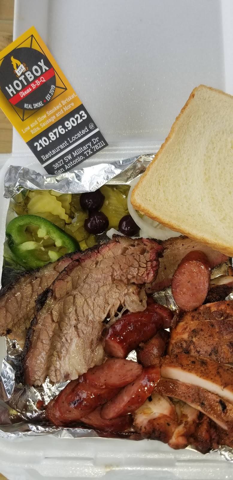 The Hot Box BBQ | restaurant | 3827 SW Military Dr, San Antonio, TX 78211, USA | 2108769023 OR +1 210-876-9023
