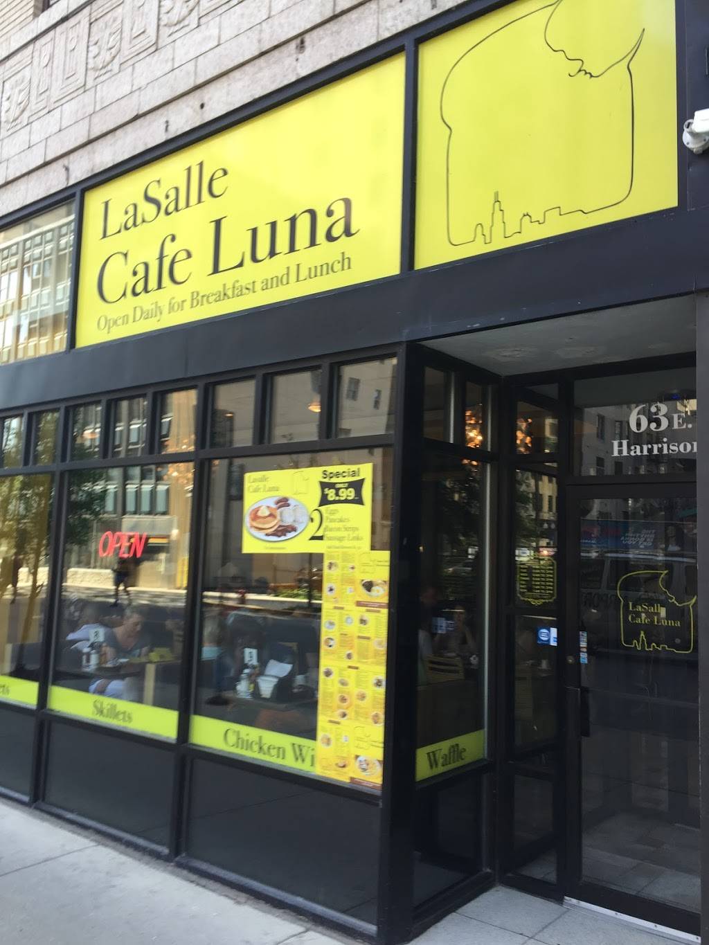 Luna Cafe Restaurant | restaurant | 63 E Harrison St, Chicago, IL 60605, USA | 3123761487 OR +1 312-376-1487