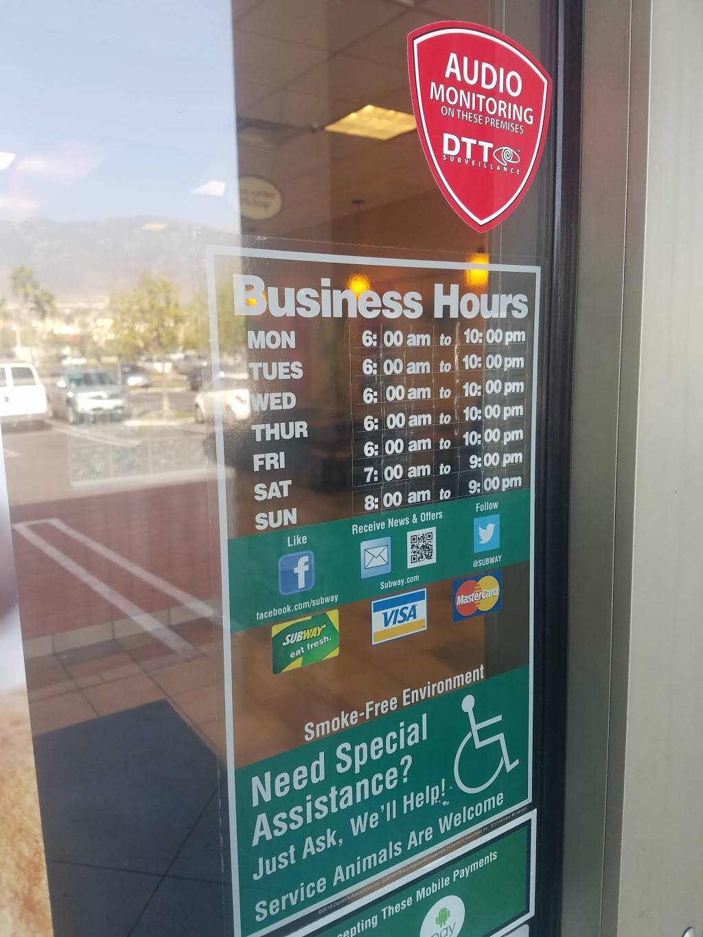 Subway Restaurants | restaurant | 12223 Highland Avenue, Day Creek Blvd STE 110, Rancho Cucamonga, CA 91739, USA | 9098998400 OR +1 909-899-8400