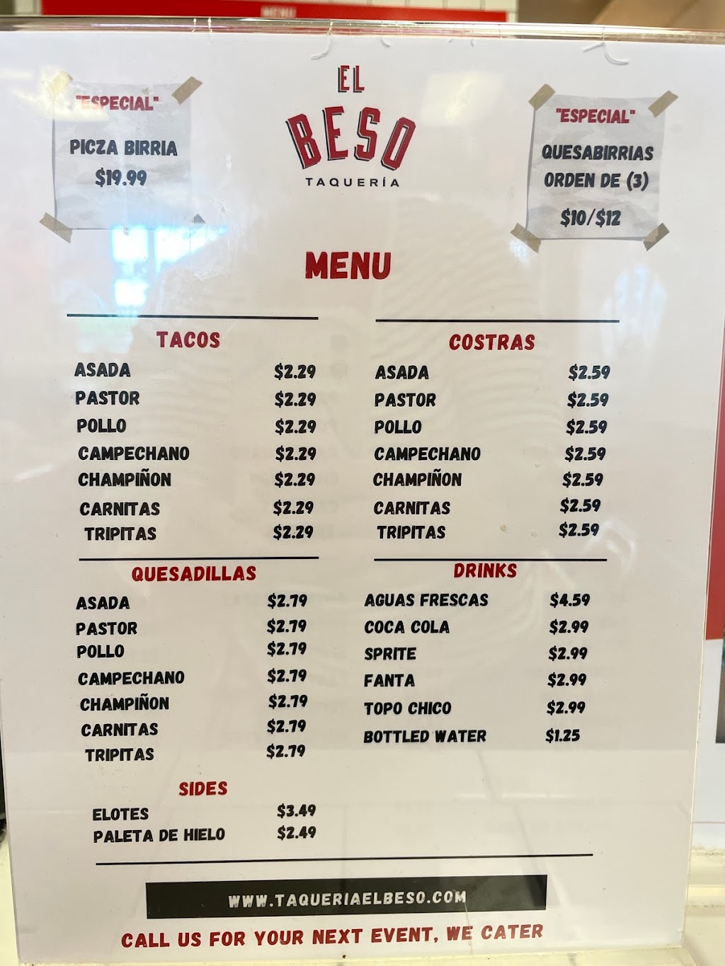 El Beso Taqueria | restaurant | 5500 Doniphan Dr Suite 203, El Paso, TX 79932, USA | 9153077374 OR +1 915-307-7374