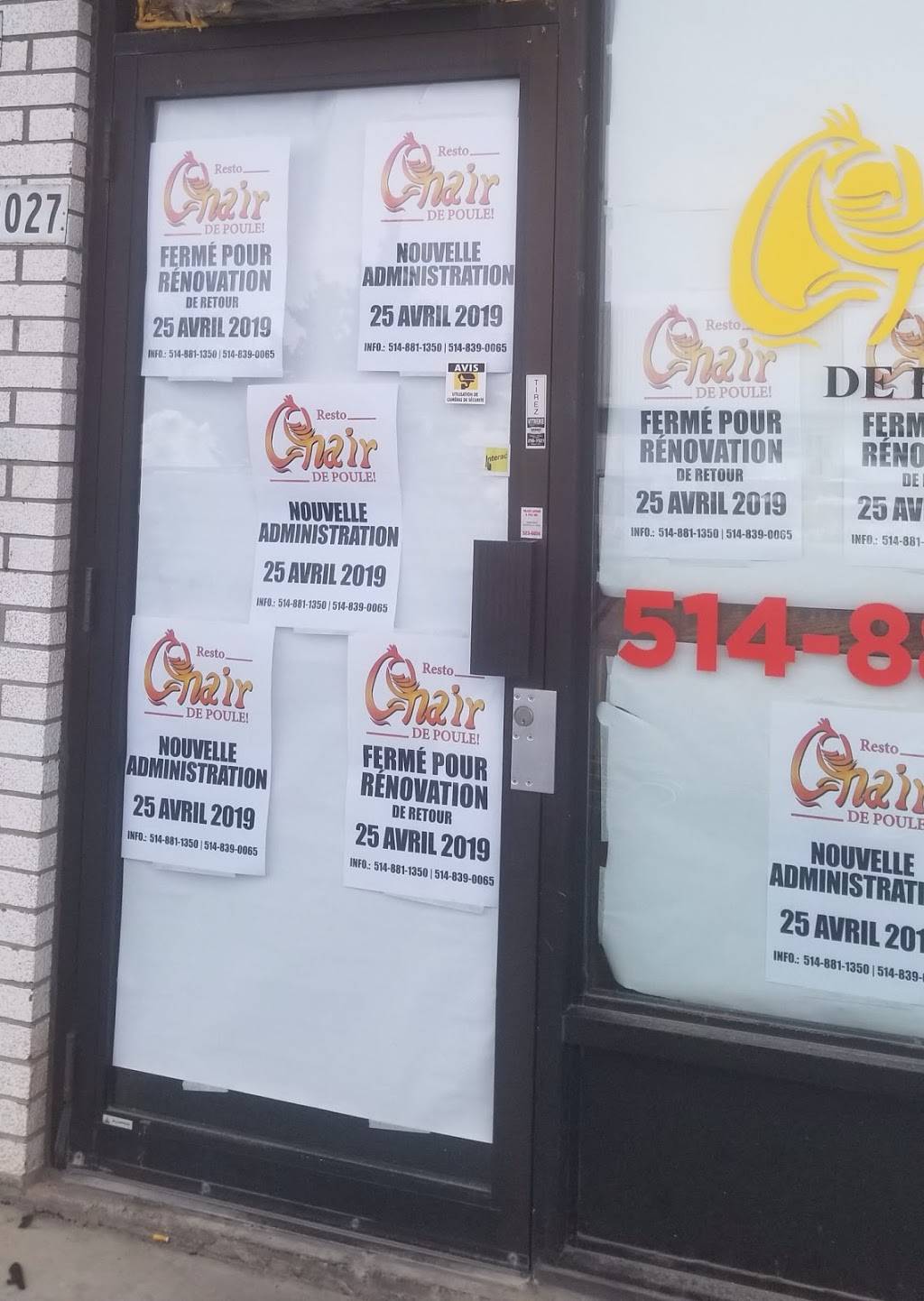 Chairdepoule rdp | restaurant | 8027 Avenue Blaise-Pascal, Montréal, QC H1E 3X7, Canada | 5148811350 OR +1 514-881-1350