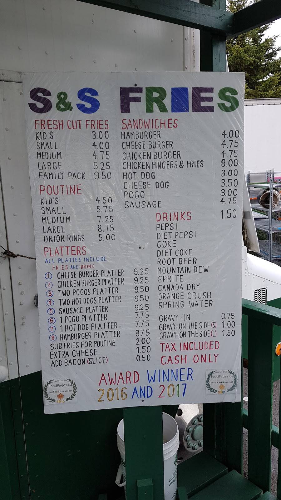 S&S Fries | restaurant | 2283-2421 Greenbank Rd, Nepean, ON K2J 2B2, Canada | 6137968828 OR +1 613-796-8828