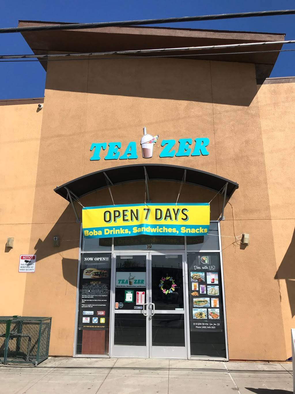 TeaZer: Boba Drinks, Sandwiches, and Snacks | cafe | 22 N White Rd, San Jose, CA 95127, USA | 4086493931 OR +1 408-649-3931