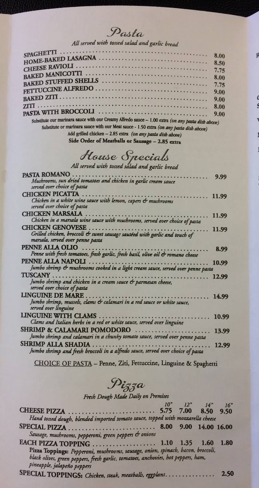 Tonys Italian Restaurant & Pizzeria | restaurant | 115 E Main St, Stanley, VA 22851, USA | 5407781327 OR +1 540-778-1327