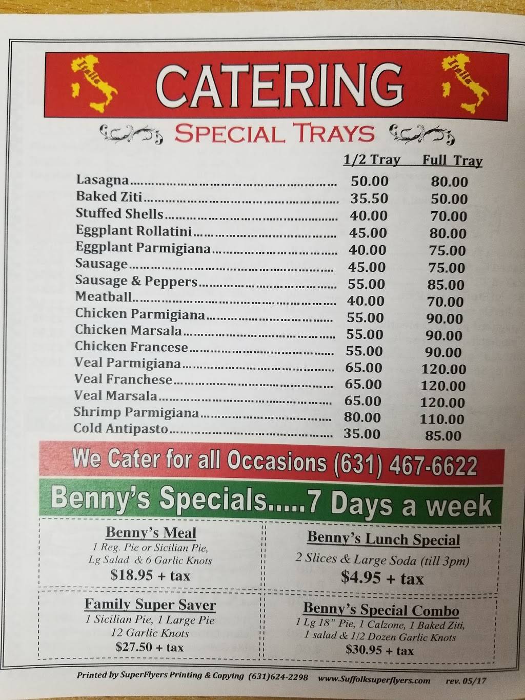 Bennys | restaurant | 2137 Middle Country Rd, Centereach, NY 11720, USA | 6314676622 OR +1 631-467-6622