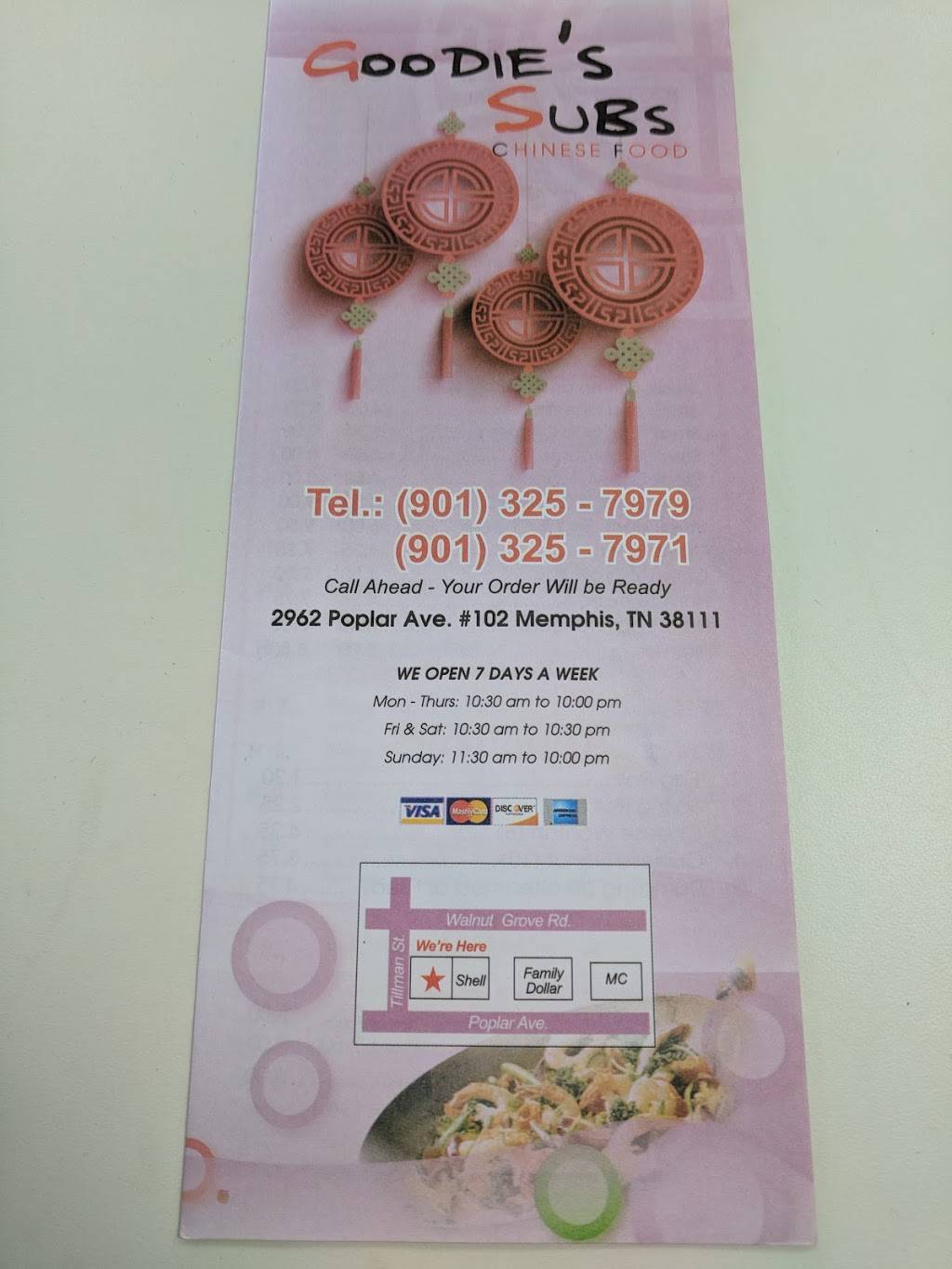 Goodies Subs | restaurant | 2962 Poplar Ave, Memphis, TN 38111, USA | 9013257979 OR +1 901-325-7979