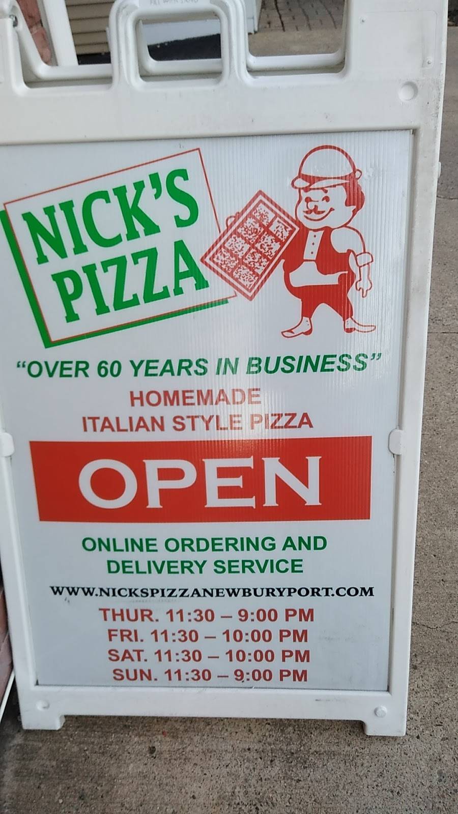 Nicks Pizza | restaurant | 164 Merrimac St, Newburyport, MA 01950, USA | 9784659853 OR +1 978-465-9853