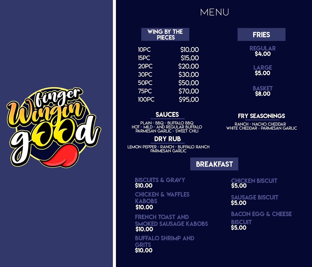 Finger Wingin Good | restaurant | 5135 Williamson Rd, Roanoke, VA 24012, USA | 5407972954 OR +1 540-797-2954