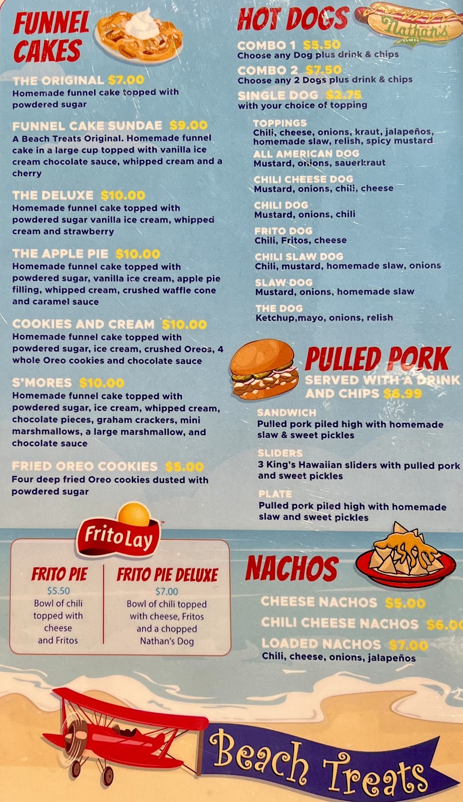 Beach Treats | restaurant | 2521 Thomas Dr, Panama City, FL 32408, USA | 8502492040 OR +1 850-249-2040