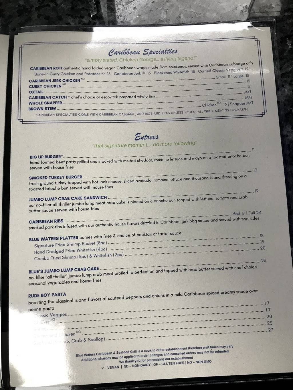 Blue Waters Caribbean & Seafood Grill | restaurant | 6349 Old Branch Ave, Temple Hills, MD 20748, USA | 3014491600 OR +1 301-449-1600