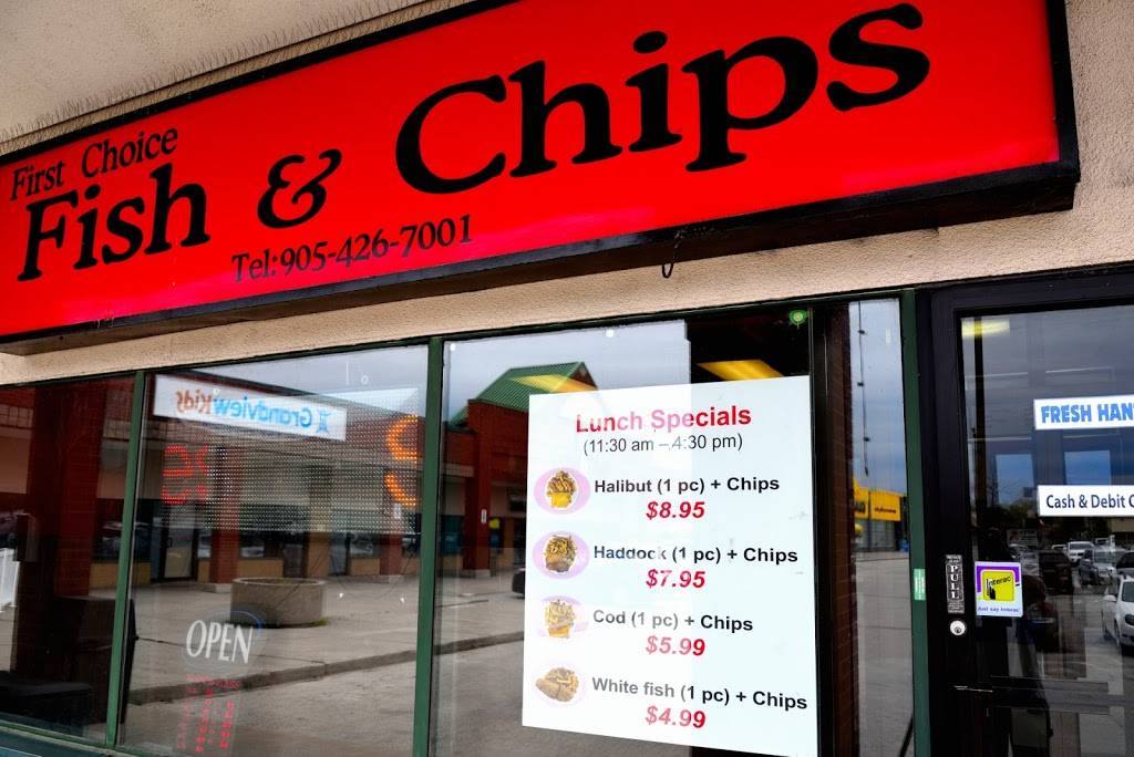 First Choice Fish & Chips | restaurant | 570 Westney Rd S, Ajax, ON L1S 6V5, Canada | 9054267001 OR +1 905-426-7001