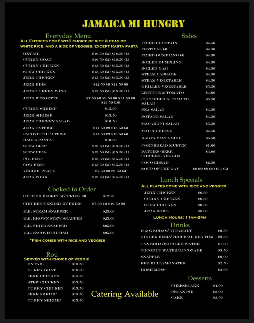 Jamaica Mi Hungry | restaurant | 8702 S Lancaster Rd #110, Dallas, TX 75241, USA | 4692507970 OR +1 469-250-7970
