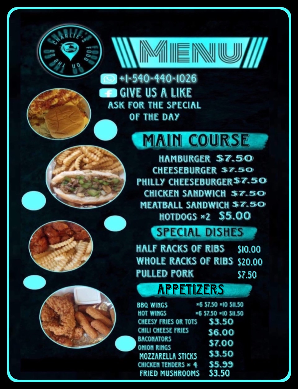 Charlie’s Food On The Go | restaurant | Town of pulaski, Pulaski, VA 24301, USA | 5404401026 OR +1 540-440-1026