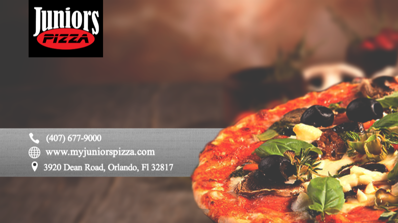 Juniors Pizza and more | restaurant | 3920 N Dean Rd, Orlando, FL 32817, USA | 4076779000 OR +1 407-677-9000