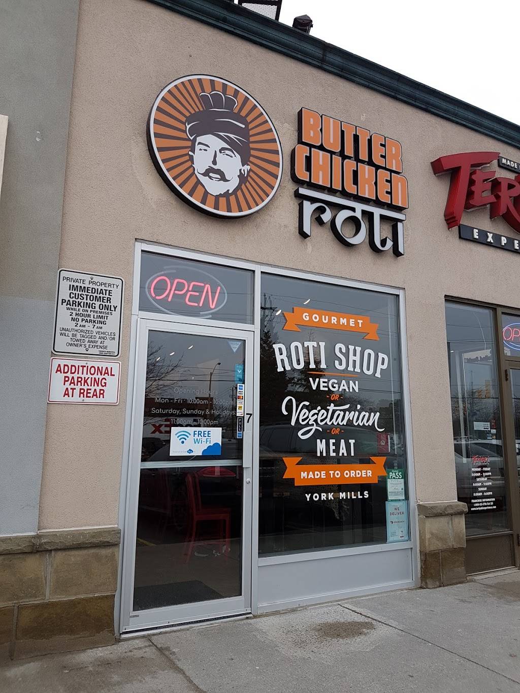 Butter Chicken Roti - York Mills | restaurant | 861 York Mills Rd #7, North York, ON M3B 1Y2, Canada | 6473523333 OR +1 647-352-3333