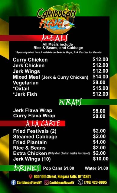 Caribbean Flava Inc. | restaurant | 630 10th St, Niagara Falls, NY 14301, USA | 7164239995 OR +1 716-423-9995