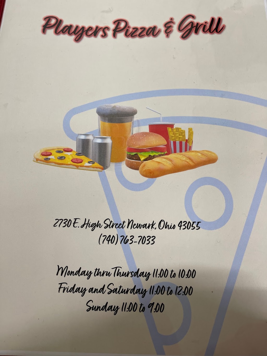 Players Pizza and Grill | restaurant | 2730 E High St, Hanover, OH 43055, USA | 7407637033 OR +1 740-763-7033