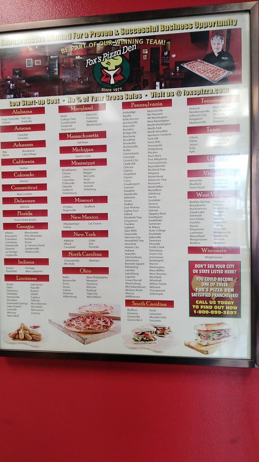 Foxs Pizza Den | restaurant | 52 Main St, Westernport, MD 21562, USA | 3013593029 OR +1 301-359-3029