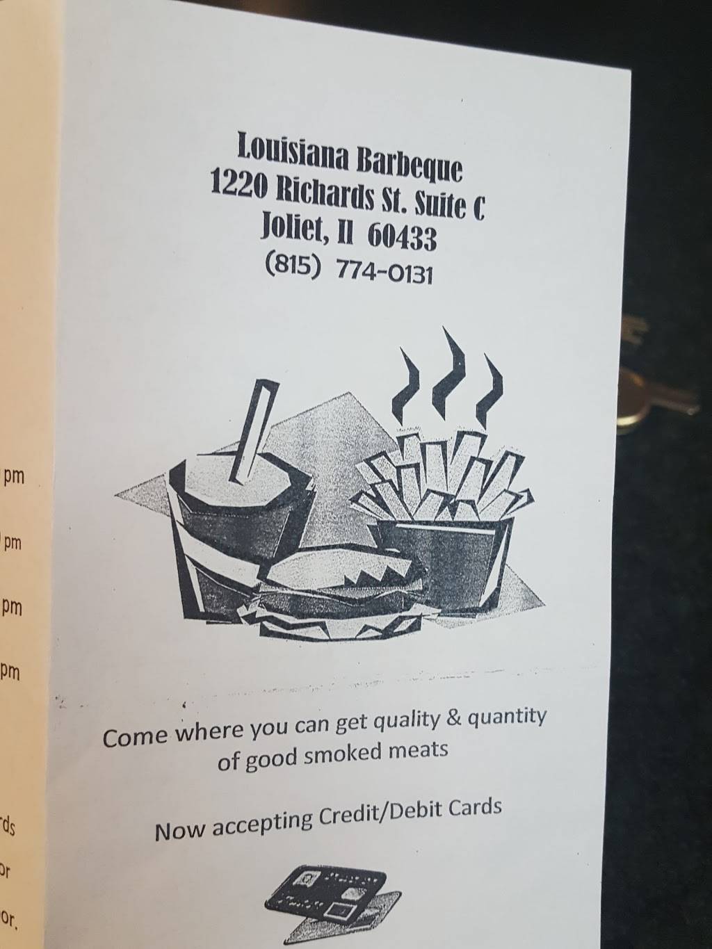 Louisiana Barbeque | restaurant | 1220 Richards St, Joliet, IL 60433, USA | 8157740131 OR +1 815-774-0131