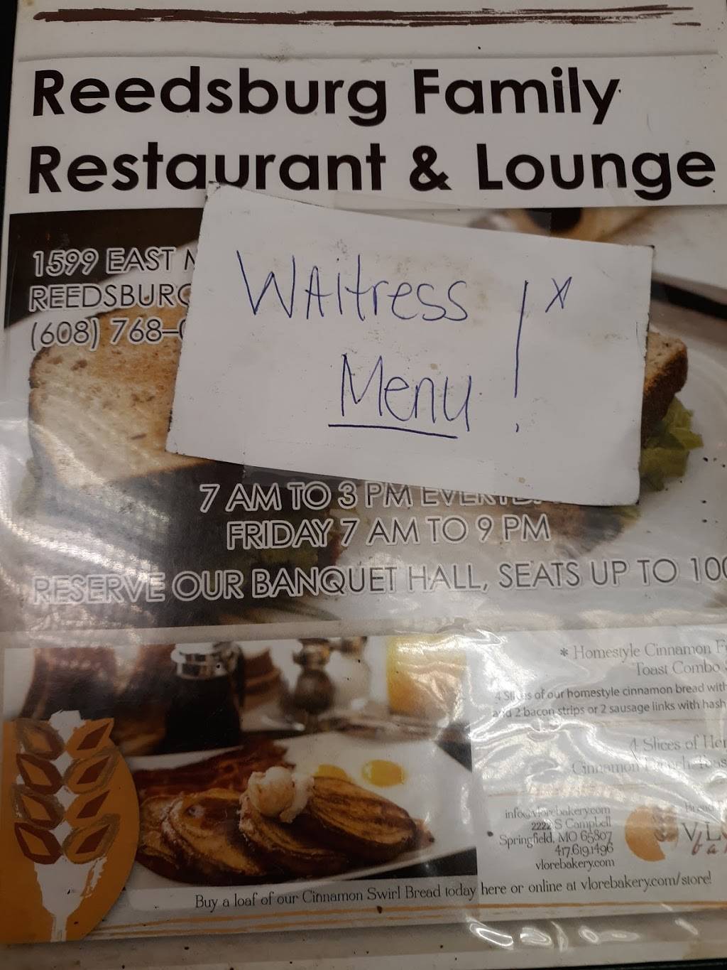 Reedsburg Family Restaurant | restaurant | 1599 E Main St, Reedsburg, WI 53959, USA | 6087680794 OR +1 608-768-0794