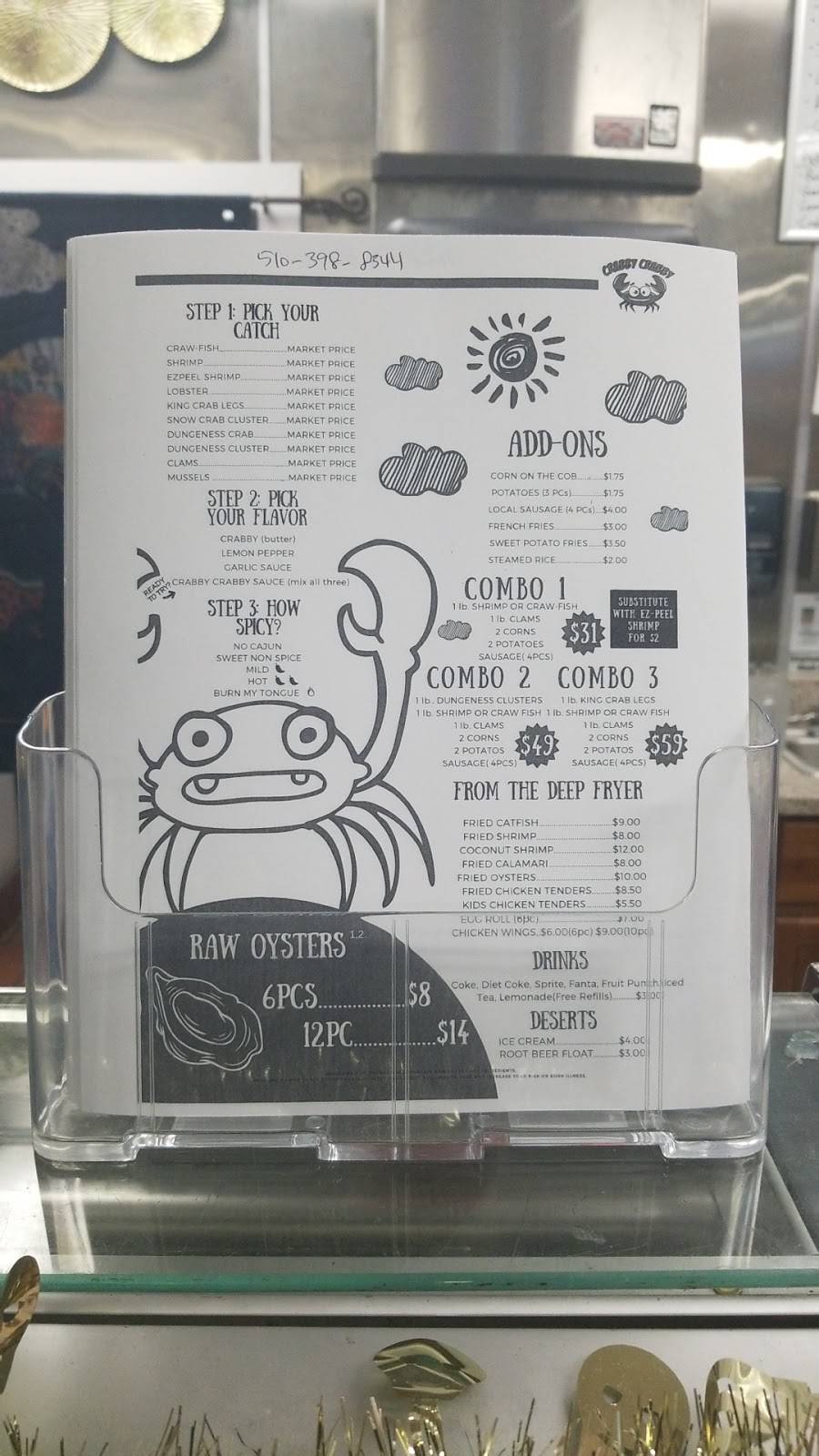 Crabby Crabby | restaurant | 16490 E 14th St, San Leandro, CA 94578, USA | 5103988344 OR +1 510-398-8344