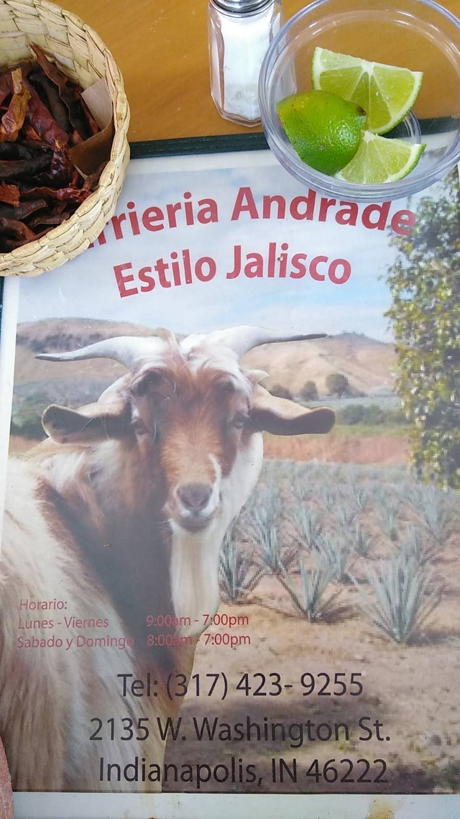 Birrieria Andrade Estilo Jalisco | restaurant | 2135 W Washington St, Indianapolis, IN 46222, USA | 3174239255 OR +1 317-423-9255