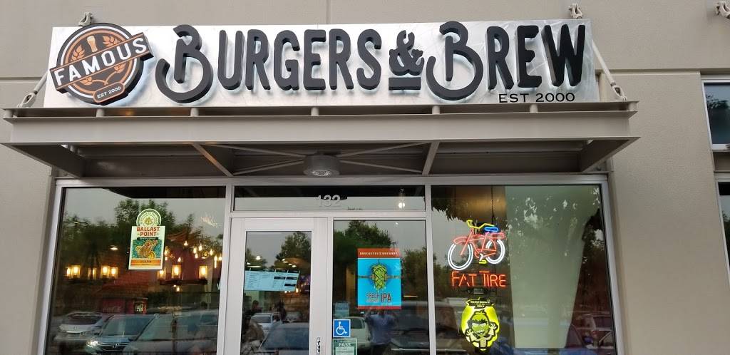 Famous Burgers & Brew | restaurant | 3101 Zinfandel Dr #132, Rancho Cordova, CA 95670, USA | 9164766192 OR +1 916-476-6192