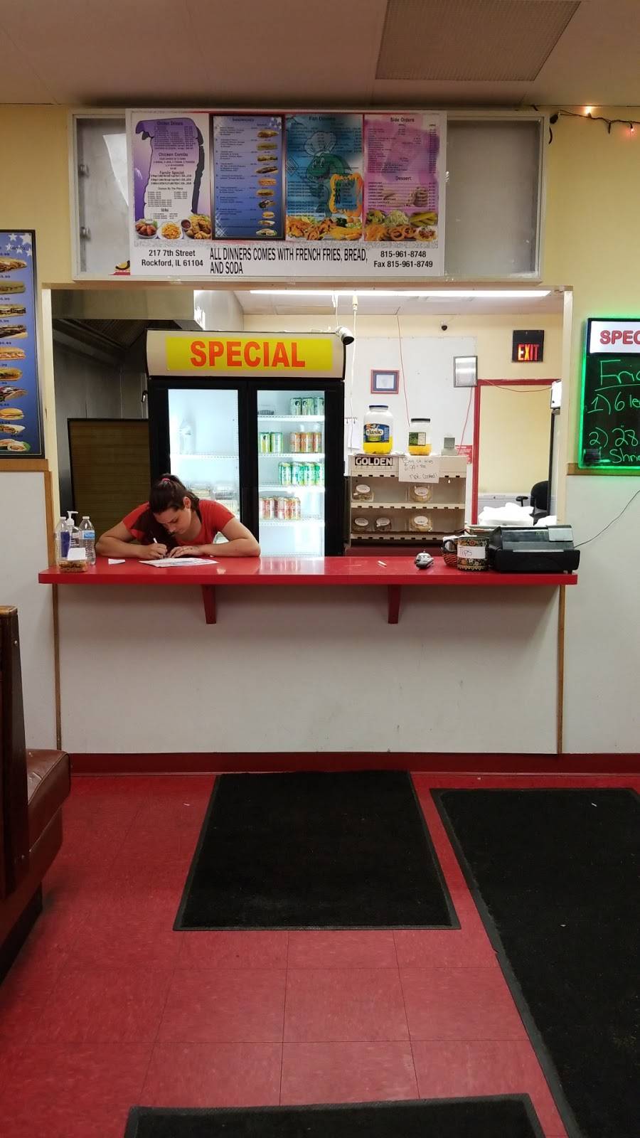 J J Fish & Chicken | restaurant | 217 7th St, Rockford, IL 61104, USA | 8159618748 OR +1 815-961-8748