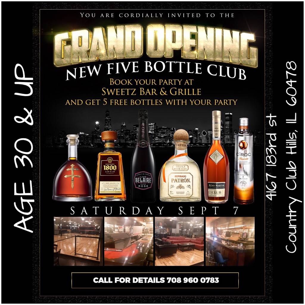 Sweetz Bar and Grille | night club | 4167 W 183rd St, Country Club Hills, IL 60478, USA | 7089600783 OR +1 708-960-0783