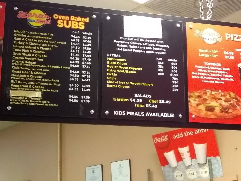 Zeros Subs | meal takeaway | 4107 Portsmouth Blvd, Chesapeake, VA 23321, USA | 7574652059 OR +1 757-465-2059