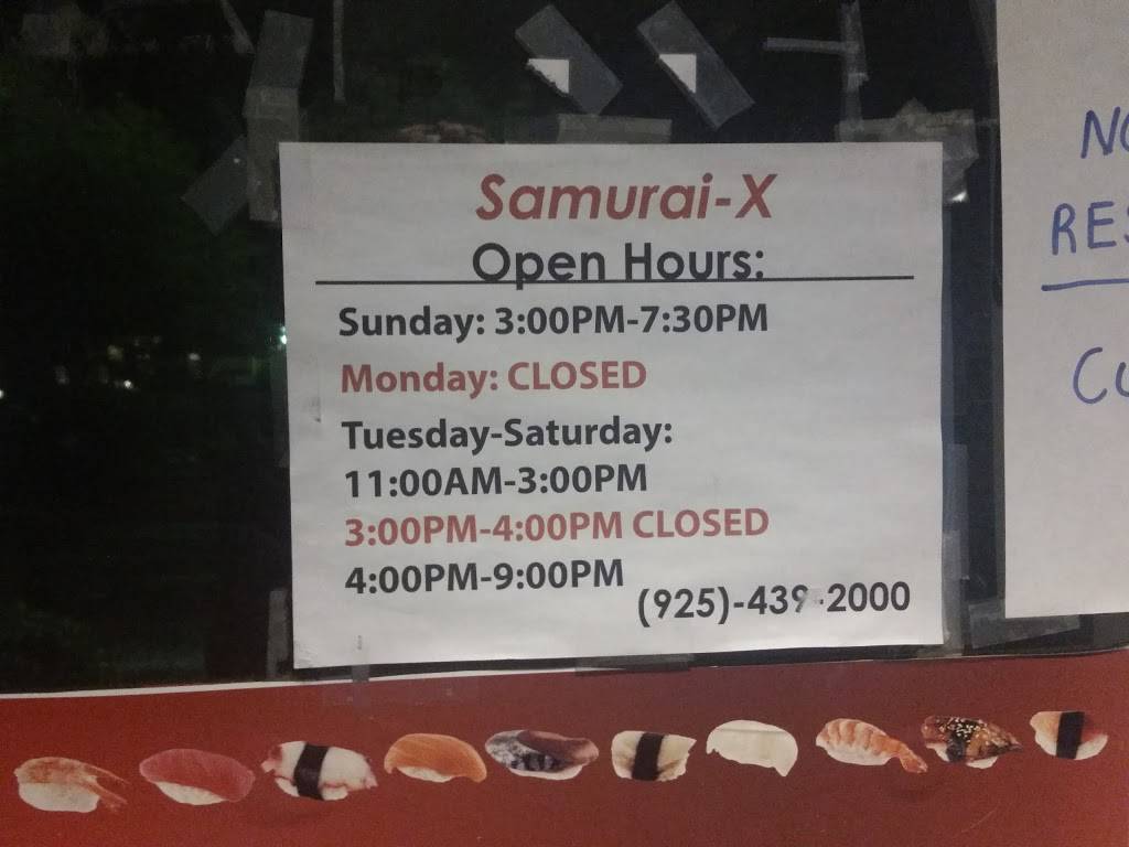 Samurai X | restaurant | Samurai X, Pittsburg, CA 94565, USA | 9254392000 OR +1 925-439-2000