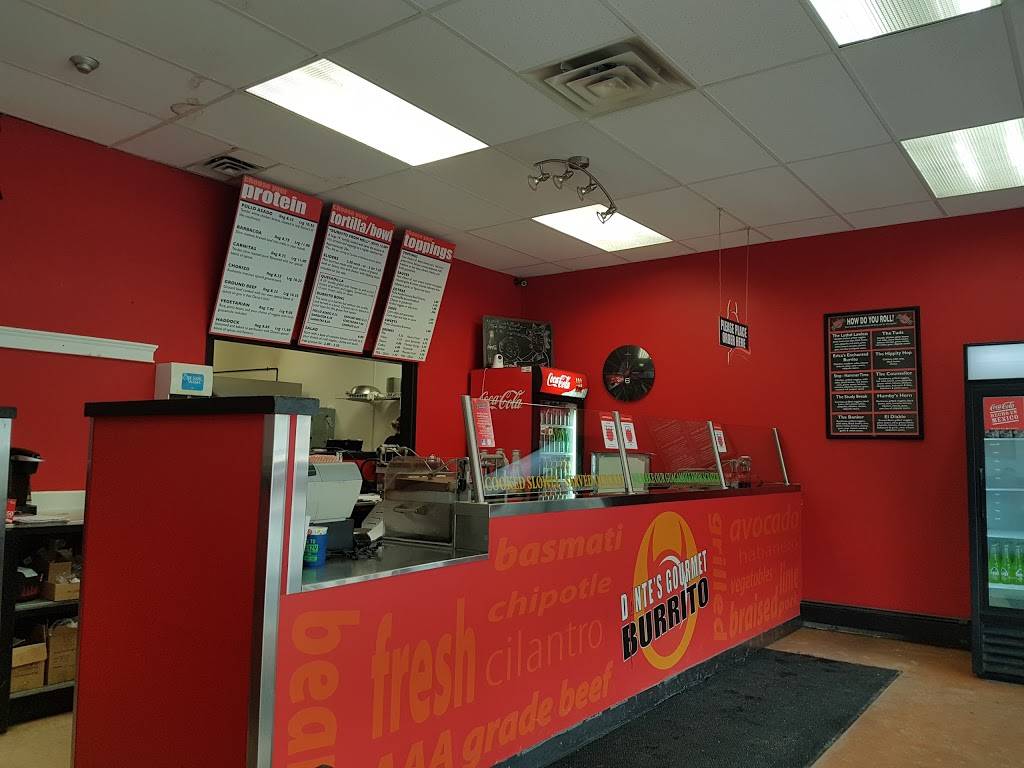 Dantes Gourmet Burrito | restaurant | 195 Simcoe St, Peterborough, ON K9H 2H6, Canada | 7057754444 OR +1 705-775-4444