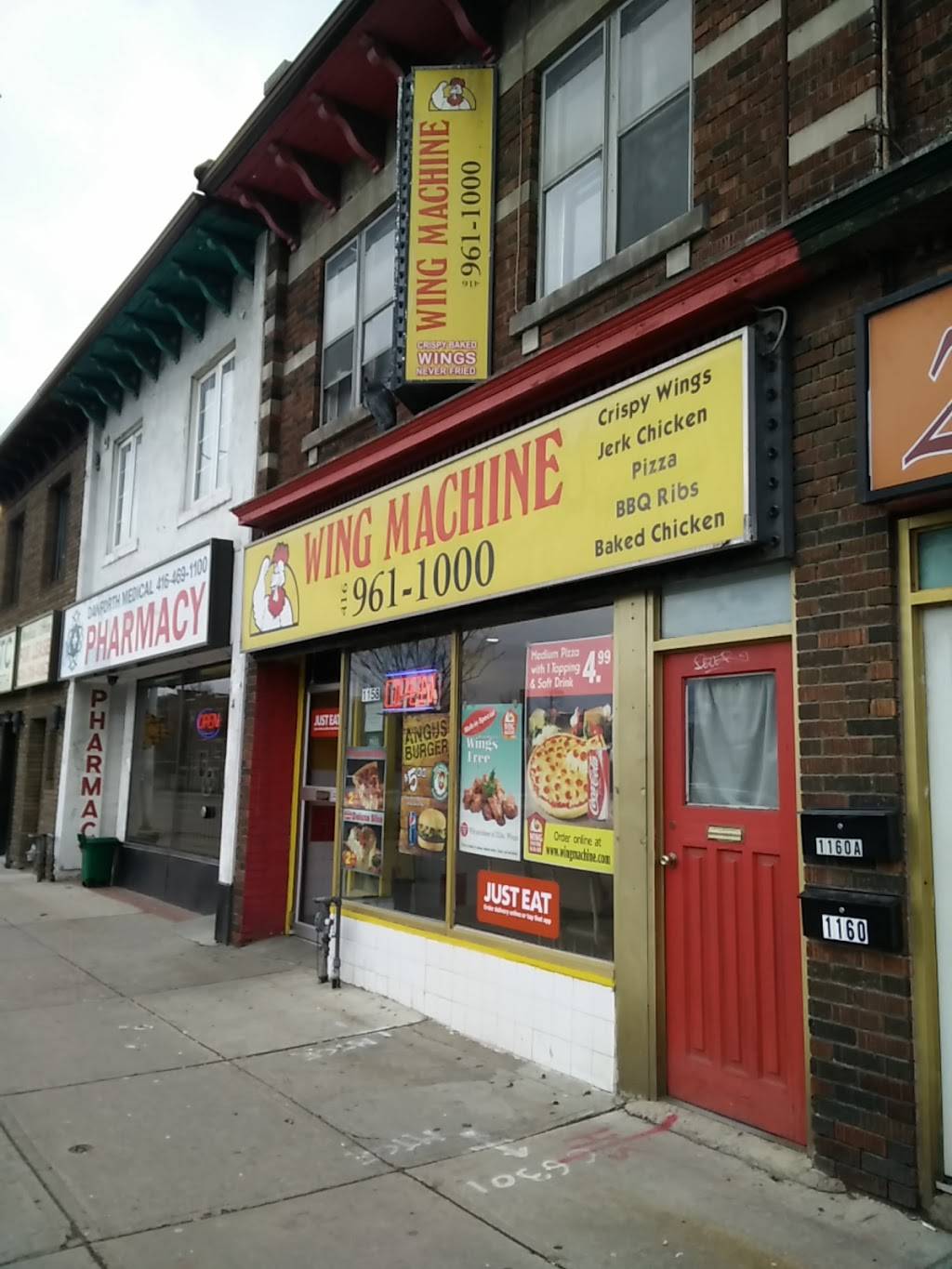 Wing Machine | restaurant | 1160 A Danforth Ave, Toronto, ON M4J 1M3, Canada | 4164612944 OR +1 416-461-2944