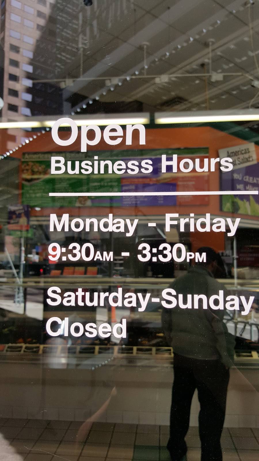 Saladworks | restaurant | 1625 Chestnut St, Philadelphia, PA 19103, USA | 2155611772 OR +1 215-561-1772