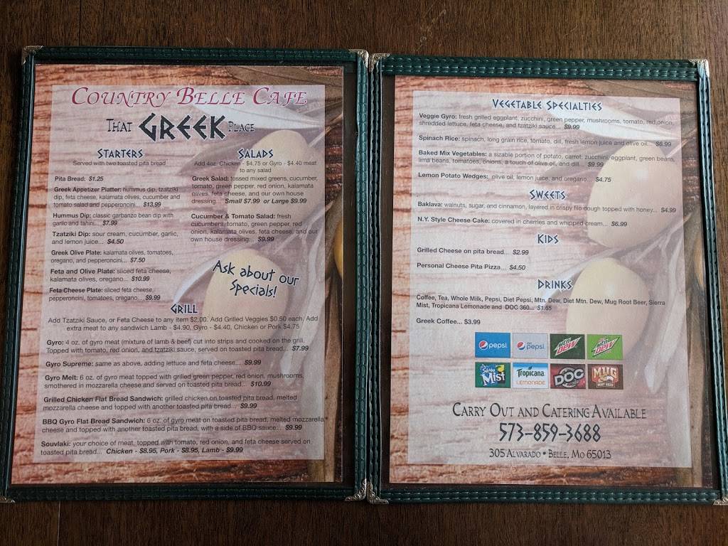 Country Belle Cafe | restaurant | 305 S Alvarado Ave, Belle, MO 65013, USA | 5738593688 OR +1 573-859-3688
