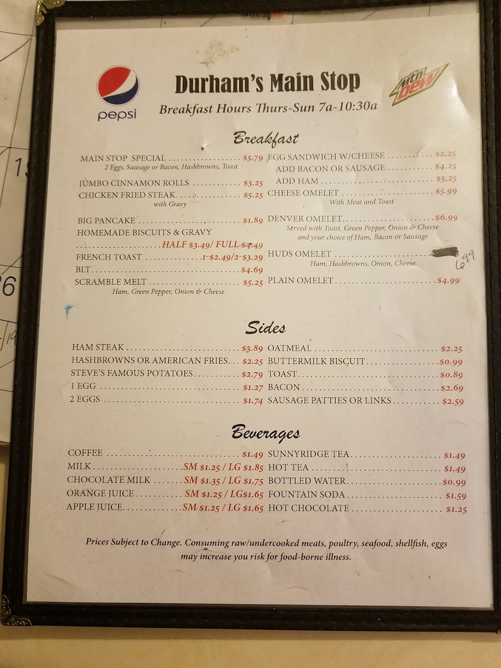 Durhams Main Stop | restaurant | 29130 School St, Durham, MO 63438, USA | 5734783498 OR +1 573-478-3498