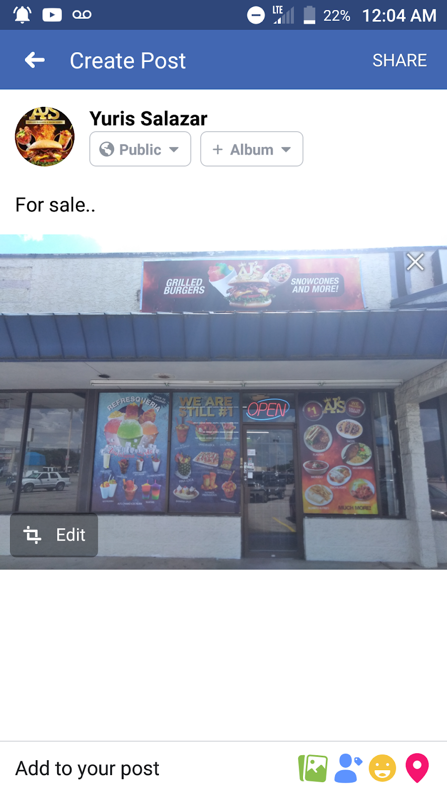 AJs Grilled Burgers and Snowcones | restaurant | 11845 Bissonnet St, Houston, TX 77099, USA | 2819888888 OR +1 281-988-8888