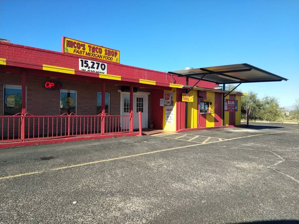 Nicos Taco Shop | restaurant | 15270 W Ajo Hwy, Tucson, AZ 85735, USA | 5205783610 OR +1 520-578-3610