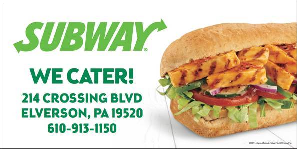 Subway Restaurants | restaurant | 214 Crossings Blvd, Elverson, PA 19520, USA | 6109131150 OR +1 610-913-1150