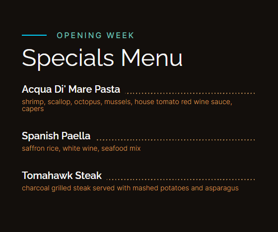 Acqua Di Mare | restaurant | 106 S Oregon St, Chandler, AZ 85225, USA | 7865571255 OR +1 786-557-1255