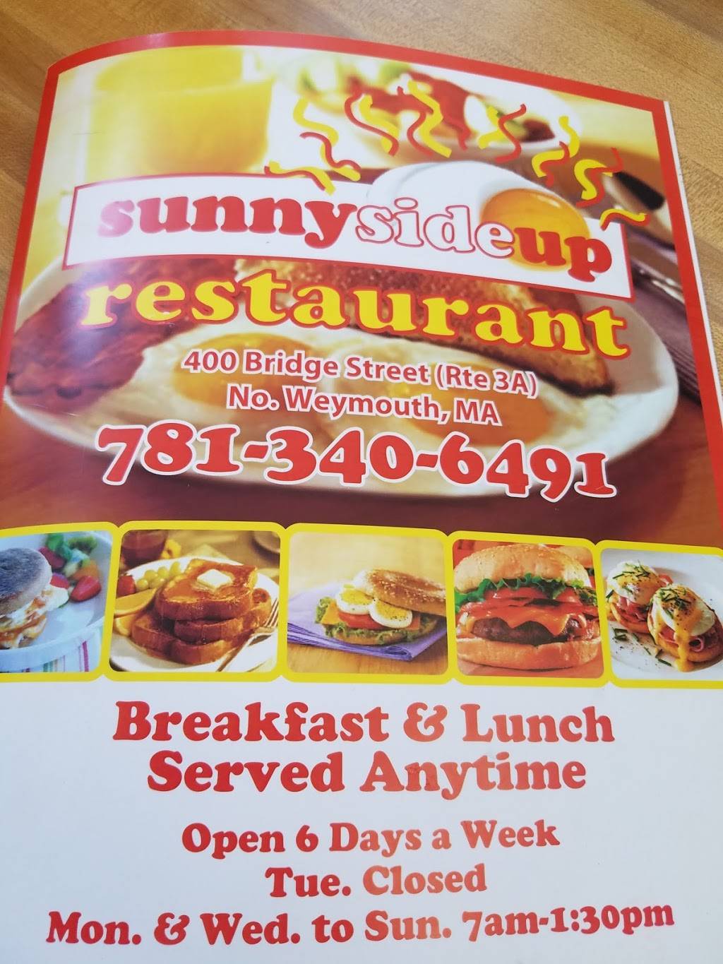 Sunnyside Up | restaurant | 400 Bridge St, North Weymouth, MA 02191, USA | 7813406491 OR +1 781-340-6491