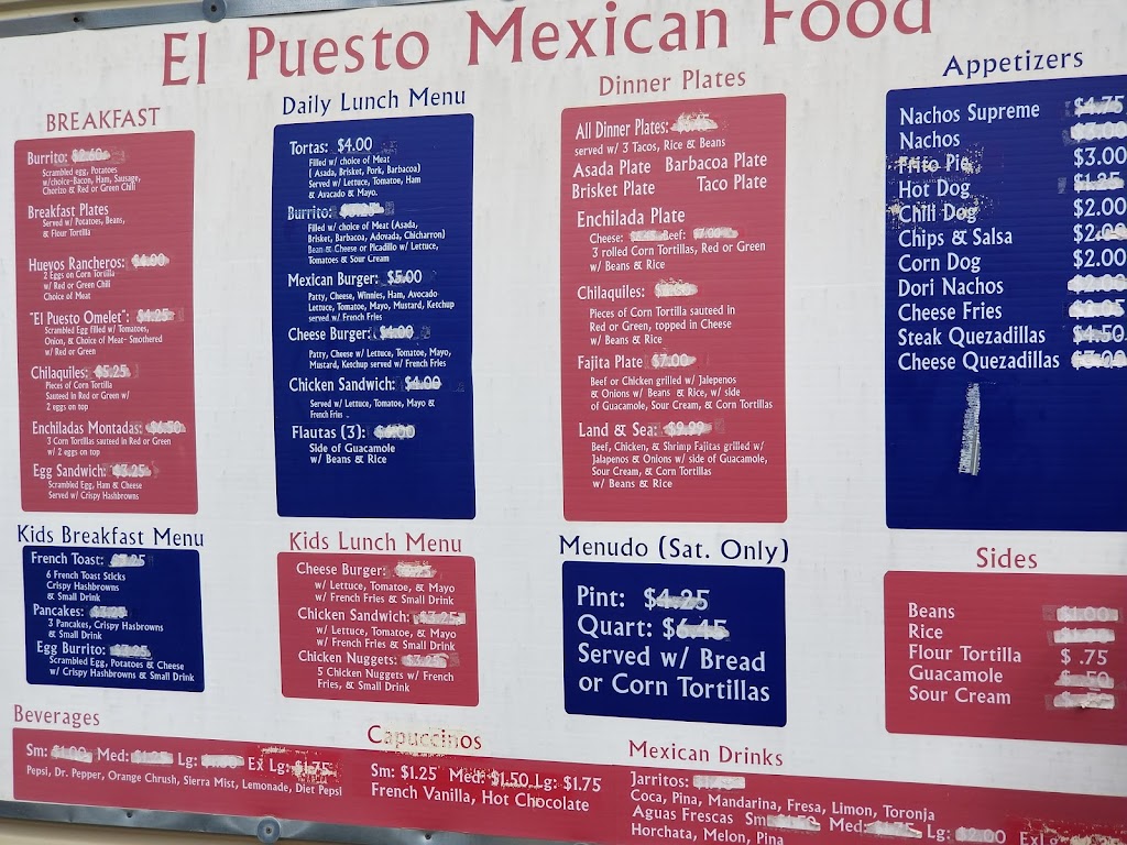 El Puesto | restaurant | 805 N Prince St, Clovis, NM 88101, USA | 5759357426 OR +1 575-935-7426