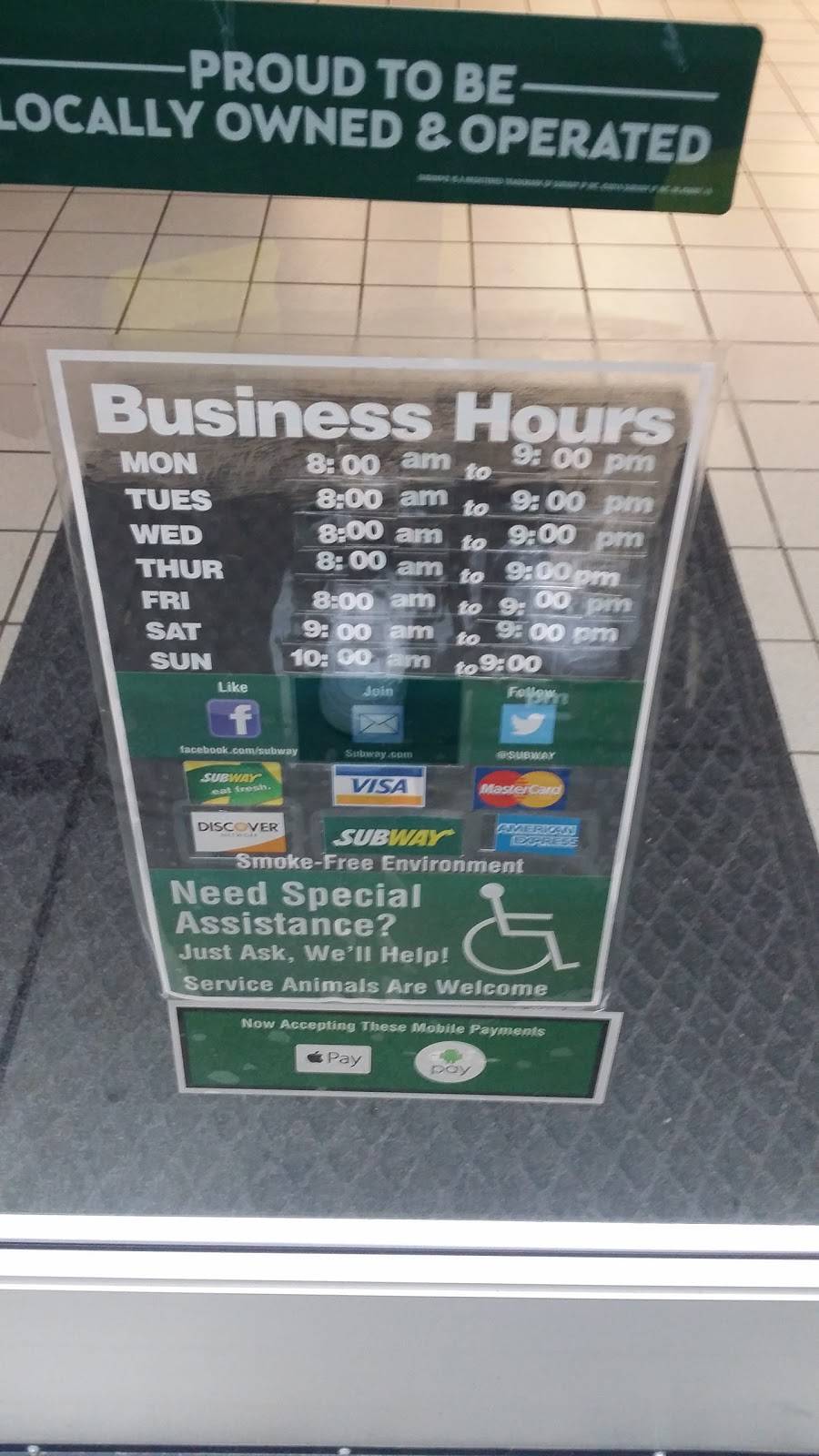 Subway | restaurant | 5969 W Andrew Johnson Hwy, Morristown, TN 37814, USA | 4235868173 OR +1 423-586-8173