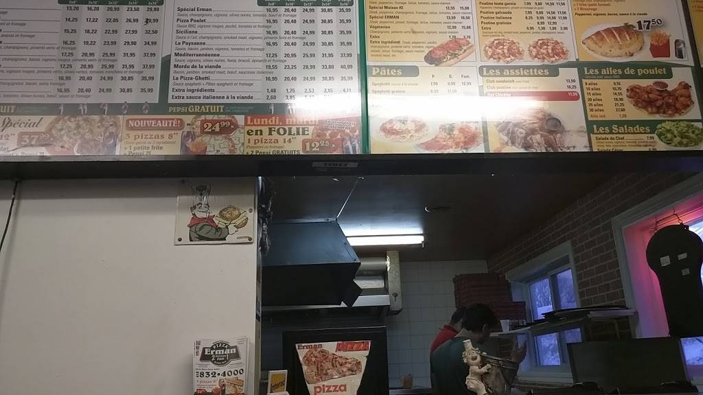 Erman Pizza | restaurant | 3628 Avenue des Églises, Charny, QC G6X 1X3, Canada | 4188324000 OR +1 418-832-4000