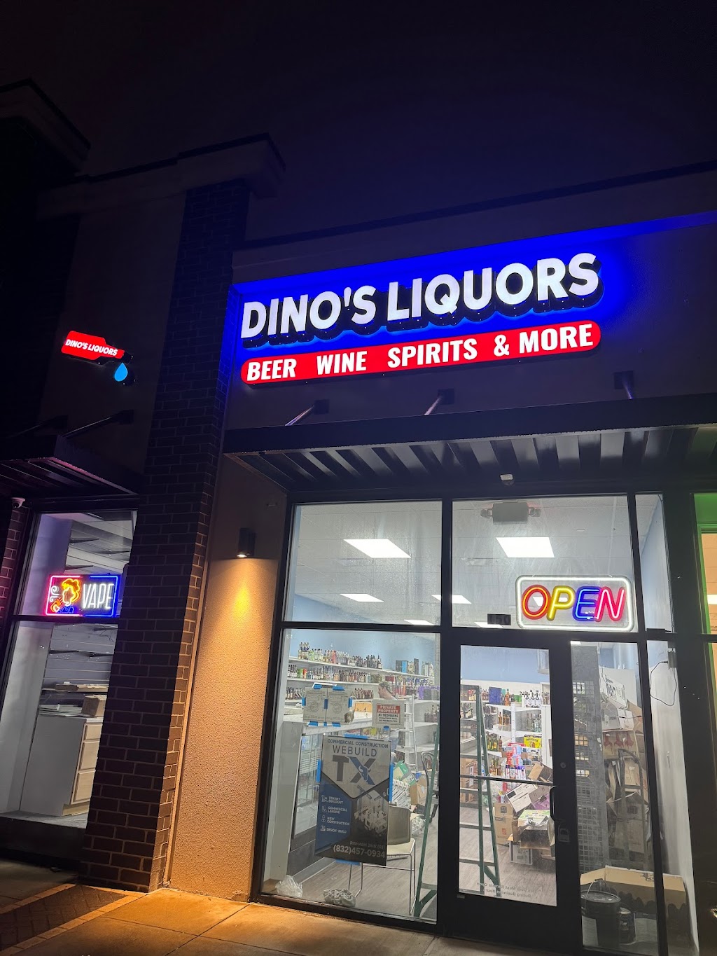 Dinos Liquors and Vape | restaurant | 18006 Park Row Dr Suite # 150, Houston, TX 77084, USA | 3465942020 OR +1 346-594-2020