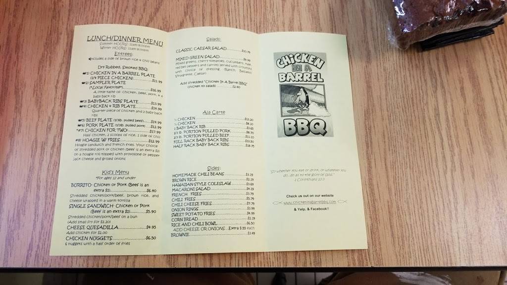 Chicken In A Barrel | restaurant | 2100 Lake Tahoe Blvd, South Lake Tahoe, CA 96150, USA | 5306004480 OR +1 530-600-4480