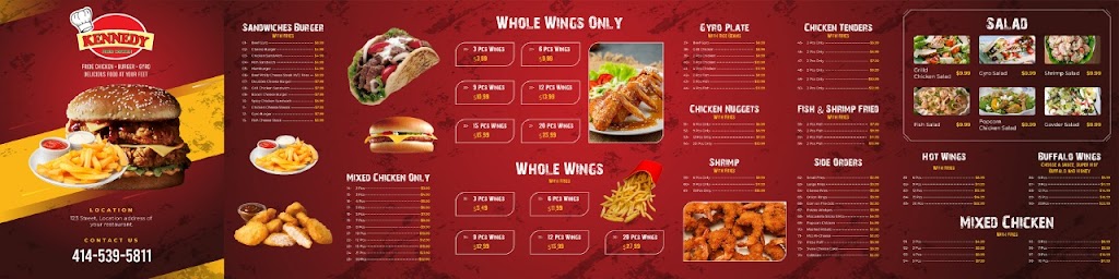 Kennedy Fried chicken | restaurant | 4928 W Villard Ave, Milwaukee, WI 53218, USA | 4145393337 OR +1 414-539-3337