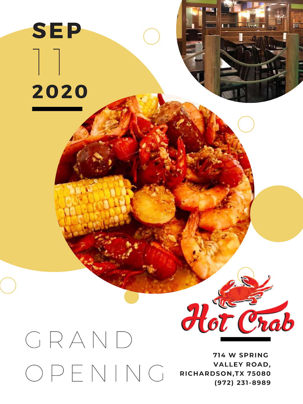 Hot Crab - Cajun Seafood | restaurant | 714 W Spring Valley Rd, Richardson, TX 75080, USA | 9722318989 OR +1 972-231-8989