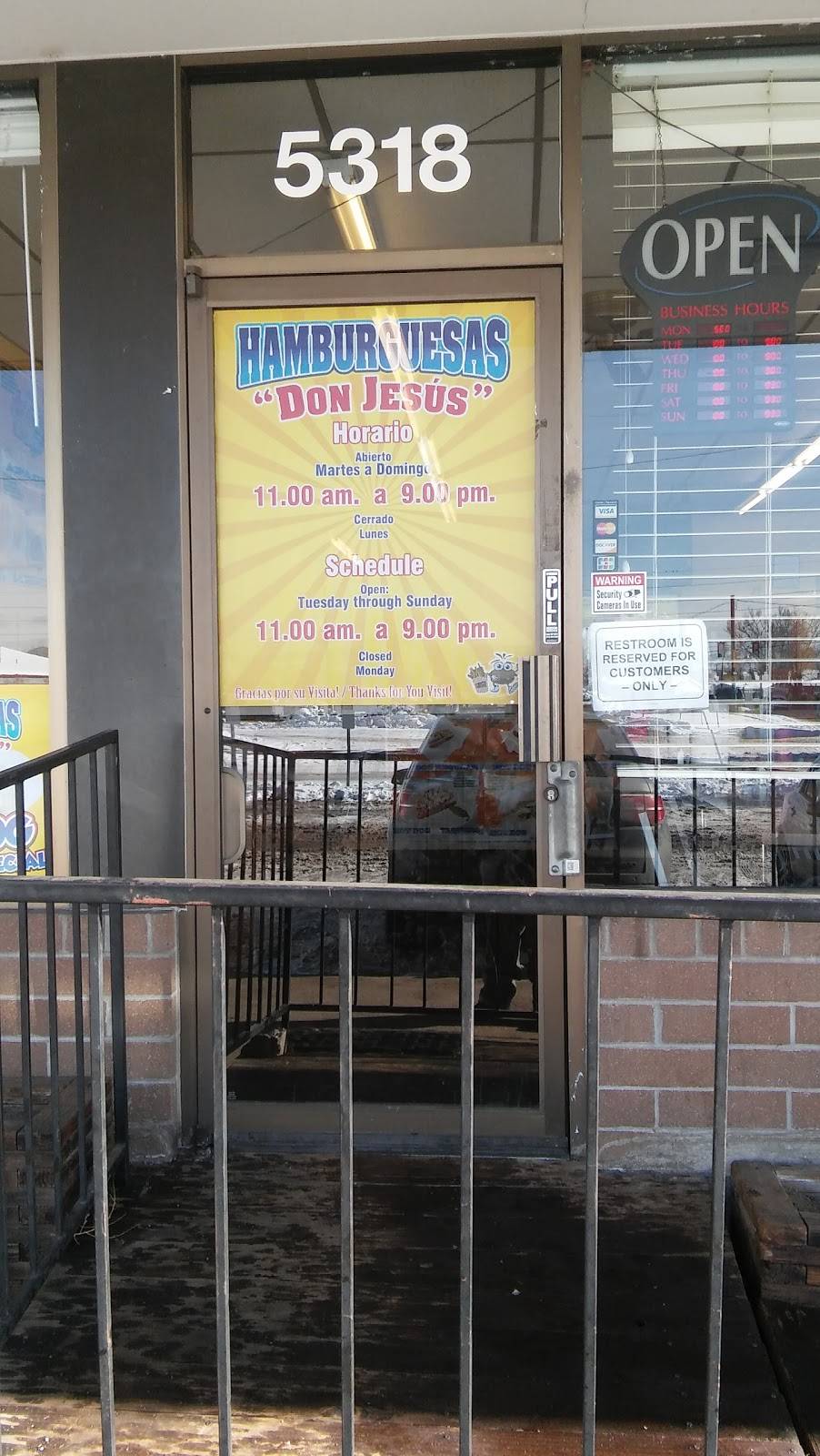 Hamburguesas Don Jesus | restaurant | 5318 Sheridan Boulevard, Arvada, CO 80002, USA | 7202429052 OR +1 720-242-9052